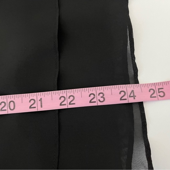 Coldwater Creek Black Tier Ruffle Sleeveless Blouse - Picture 11 of 12